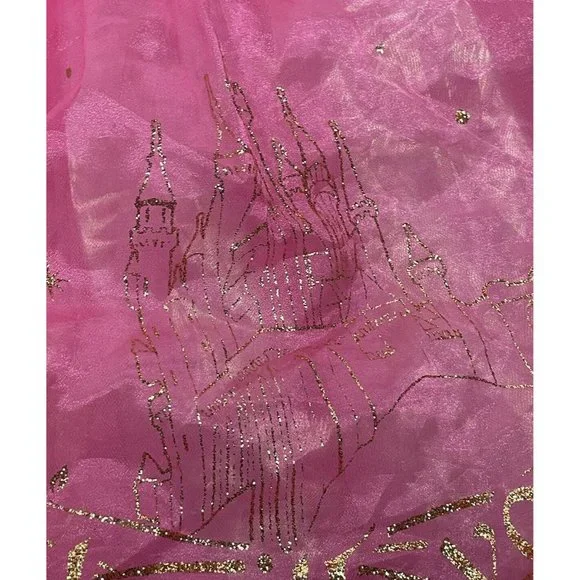 Disney Store PRINCESS Aurora Costume Dress Sleeping Beauty Pink Gold7/8 7 8